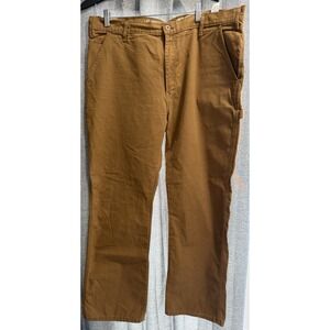 Dickies Relaxed Straight Men's Carpenter Pants Size 38x32 Side Pocket Brown EUC